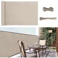 SUNULA Balkonsichtschutz Balkonsichtschutz PES 170 g/m² Blickdicht UV- & Wetterfest ohne Bohren Patentierte Reißfeste Ösen, 99 % Privatsphäre für Balkon & Garten