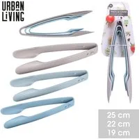 WestCraft Kochzange Küchenzangen-Set 3-teilig, aus Kunststoff, Größe 18 cm, 22 cm, 25 cm, für Buffet, Grillen, Braten, Gemüse Salat, Eis, Snacks