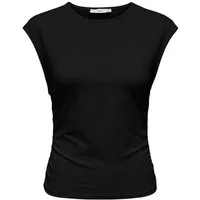ONLY Shirttop ONLMIRA CAPSL RUCHING TOP JRS NOOS Baumwollmischung, regular fit, Rundhals
