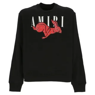 Amiri Cny Rabbit Logo Schwarzes Sweatshirt
