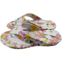 VewoTex Damen Zehentrenner Blumen » günstige Damenschuhe Badezehentrenner (1 Paar, 2-tlg., 1 Paar) Badesandalen mit Blumenmuster » Sommer Gartenschuhe » Badelatschen
