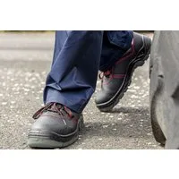 Qualitex Workwear S3-Arbeitsschuh aus echtem Leder Sicherheitsschuh (2-tlg) Schnürstiefel -Fusschutz rutschfest mit Stahlkappe