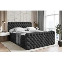 ALTDECOR Boxspringbett BOXI8-Z KING (Multipocket-Matratze H4, H3 Matratze Bonellfederung, Topper, Kopfteil), Doppelbett mit Fußteil