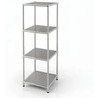 Floordirekt Standregal Concept Epure MK-005 Metallregal, B30 × T30 × H89 cm, diverse Farben, modular, Design Regal mit offenen Ablagen, verchromtes Metallgestell, zeitlos