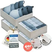 Blumtal Faltbox HEMNES, MALM, PAX Organizer Ordnungssystem Kleiderschrank (4 St), Faltboxen für BHs, T-Shirts - Boxen für Schrank
