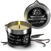 Liebesfreunde Massagekerze Bio Massagekerze VANILLA KISS für sinnliche Massagen, Hergestellt in Deutschland