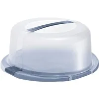 ROTHO Tortenglocke Kuchenbehälter COOL & FRESH, Blau, B 38 x T 34 cm, Haube mit ergonomischem Griff