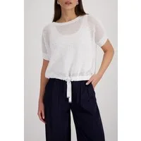 Monari Ajourpullover Pullover Basic Schmuck Regular fit mit Strasssteinen