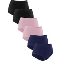 Fabio Farini Panty Frauen Unterhosen - High-Waist Damen Slip mit bequemem Bund (Packung, 6-St) im sportlich modernen Design