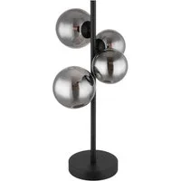 GLOBO LIGHTING Tischleuchte RIHA, Leuchtmittel wechselbar, Warmweiß, Nachttischlampe, Flur, Wohnzimmer, Glas, Design