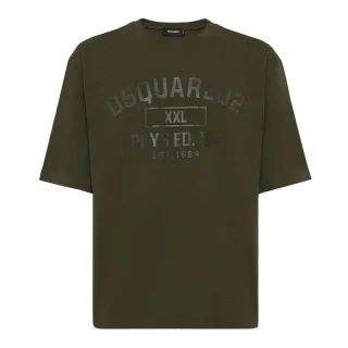 Dsquared2 Sport-logo Militärgrünes T-shirt