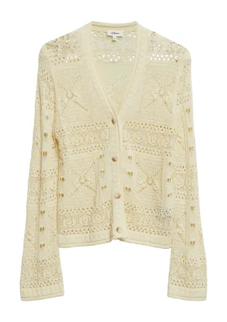 s.Oliver - Strickjacke beige - Gr. - 42