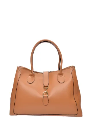 Isabella Rhea Braun Rindsledertasche