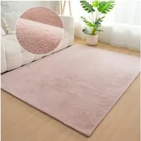 Bruno Banani Fellteppich Rabbit 2, Kunstfell Teppich, Modern, rechteckig, Höhe: 25 mm, Kaninchenfell-Haptik, sehr weich, Wohnzimmer, Schlafzimmer, Esszimmer