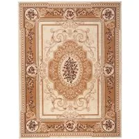 Mazovia Orientteppich Orientalisch Vintage Teppich Kurzflor Wohnzimmerteppich Beige, 60 x 100 cm, Fußbodenheizung