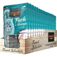 Leonardo Catfood Fisch & Shrimps - getreidefreies Nassfutter reich an Omega-3 16x85g, Nassfutter für: Katzen