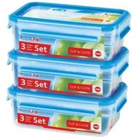 Emsa Frischhaltedose Clip & Close Set 3x1L, Kunststoff, (3-tlg)