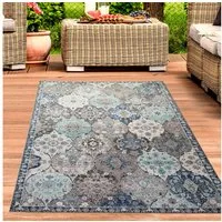 Carpetia Outdoorteppich In- und Outdoor, rechteckig, Höhe: 5 mm, mit orientalischem Vintage-Ornamentmuster