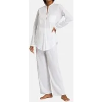Hanro Pyjama Cotton Deluxe (Set, 2 tlg) Pyjama - Baumwolle - Mit Knopfleiste, Brusttasche und Mandarinkragen