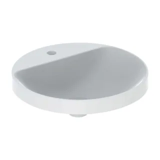 Geberit VariForm Einbauwaschtisch 500707012 d= 48cm, mit Hahnlochbank, ohne Überlauf, rund, weiß