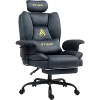 symino Stuhl Ergonomischer Sofa-Gaming-Stuhl, Verstellbarer Gamer-Stuhl, mit Hochwertigem Kunstpelzbezug für Ultimativen Komfort