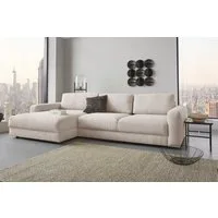 Home affaire Ecksofa Bloomfield, elegant, viel Platz, Mega Couch, Breite 303cm, L-Form, extra tiefe Sitzfläche, wahlweise mit Sitztiefenverstellung