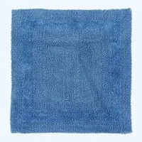 Homescapes Badematte Duschvorleger blau 50x50 cm aus 100% Baumwolle, Höhe 20 mm, 50 x 50 cm
