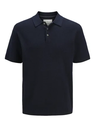 JACK&JONES - JPRCCCOOPER KNIT POLO SS SN night sky - Gr. - M