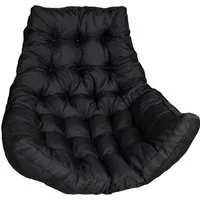 sunnypillow Polsterauflage Hängesessel Kissen - Auflage für Rattan & Polyrattan Hängeschaukel, Schwarz