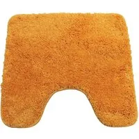 NYVI Badematte WC Vorleger mit Ausschnitt NYVISpa Lasalle Orange Toiletten Teppich, Höhe 20 mm, Polyester, Rutschfest, Saugstark, Schnell Trocknend, Fußbodenheizung geeignet