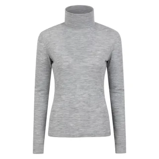 Mountain Warehouse Damen/Damen Merinowolle Rollkragen-Basisschicht Top (Hellgrau)