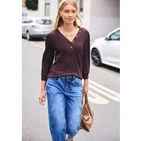 STREET ONE STUDIO 3/4-Arm-Shirt mit Knopfleiste