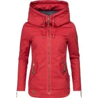 Navahoo Outdoorjacke Wekoo moderner Damen Übergangsparka aus Baumwolle mit Kapuze