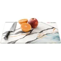 ALLboards Schneidebrett Glas Herdabdeckplatte Schneidebrett 30x40 cm Arbeitsplatte Herdschutz, Glas