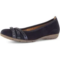 Gabor Ballerina Businessschuh, Schlupfschuh mit Zierelementen in Metallicoptik