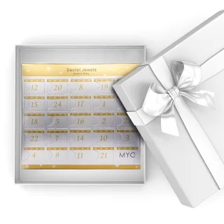 Adventskalender 12 Juwelen, 11 Perlen und 1 Überraschung - Silber und Kristall