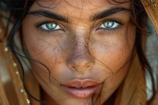 Leinwandbild GREEN EYES ORIENT