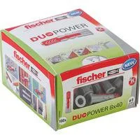 Dübel DUOPOWER 8x40 LD hellgrau/rot, 100 Stück