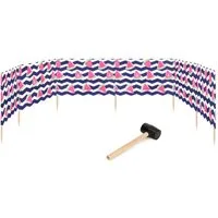 Garronda Windschutz Strand Sichtschutz 8m lang mit Gummihammer Garten Meer GAEX001