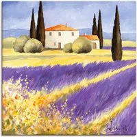 Artland Leinwandbild Licht der Provence, Felder (1 St), auf Holzrahmen gespannt