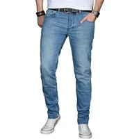 Alessandro Salvarini Straight-Jeans Herren Regular Slim – Stretch Denim 5-Pocket Klassische Jeans mit Elasthan und bequemer Passform