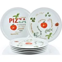 Retsch Arzberg Pizzateller Italia, (6 St), Teller Set, Porzellan