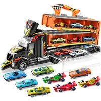 JOYIN Spielzeug-LKW JOYIN Transporter Truck für Jungen ab 3+,LKW Spielzeug Set