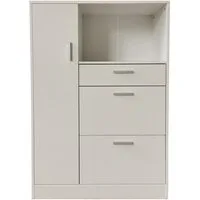 HTI-Living Hochschrank Küchenschrank Weiß Blanca L (Stück, 1-St., 1 Küchenschrank) Mehrzweckschrank Mikrowellenschrank