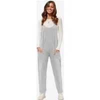 Imily Bela Jumpsuit Damen Lockere Lässige Lange Hosen (Packung, 1-tlg., 1per-Pack) Einfarbig