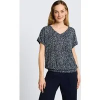 TOM TAILOR T-Shirt T-Shirt (im Einserpack) Crinkle T-Shirt mit Muster