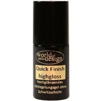 World of Nails-Design UV-Nagellack LED/UV Quick Finish Versiegelungsgel ohne Schwitzschicht Pinselflasche, ohne Schwitzschicht