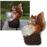 STAR TRADING LED Solarleuchte LED-Solar-Figur "Squirrel" braunes Eichhörnchen, warmweiß