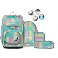 ergobag Schulranzen Schulranzen-Set CUBO ZauBärwelt 5-teilig, 25/26 (5-teilig), ergonomisch, höhenverstellbar, Your-Size-System, ab 1. Klasse