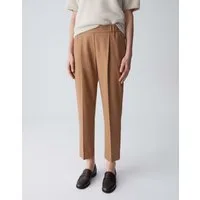 OPUS PANTS Stoffhose LUNAH CASUAL mit elastischem Komfortbund Mid Rise, Cropped Relaxed, elastischer Gummibund